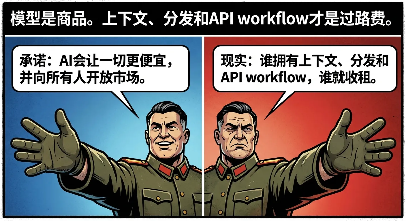 Seize Maduro meme - 模型是商品。上下文、分发和API workflow才是过路费。